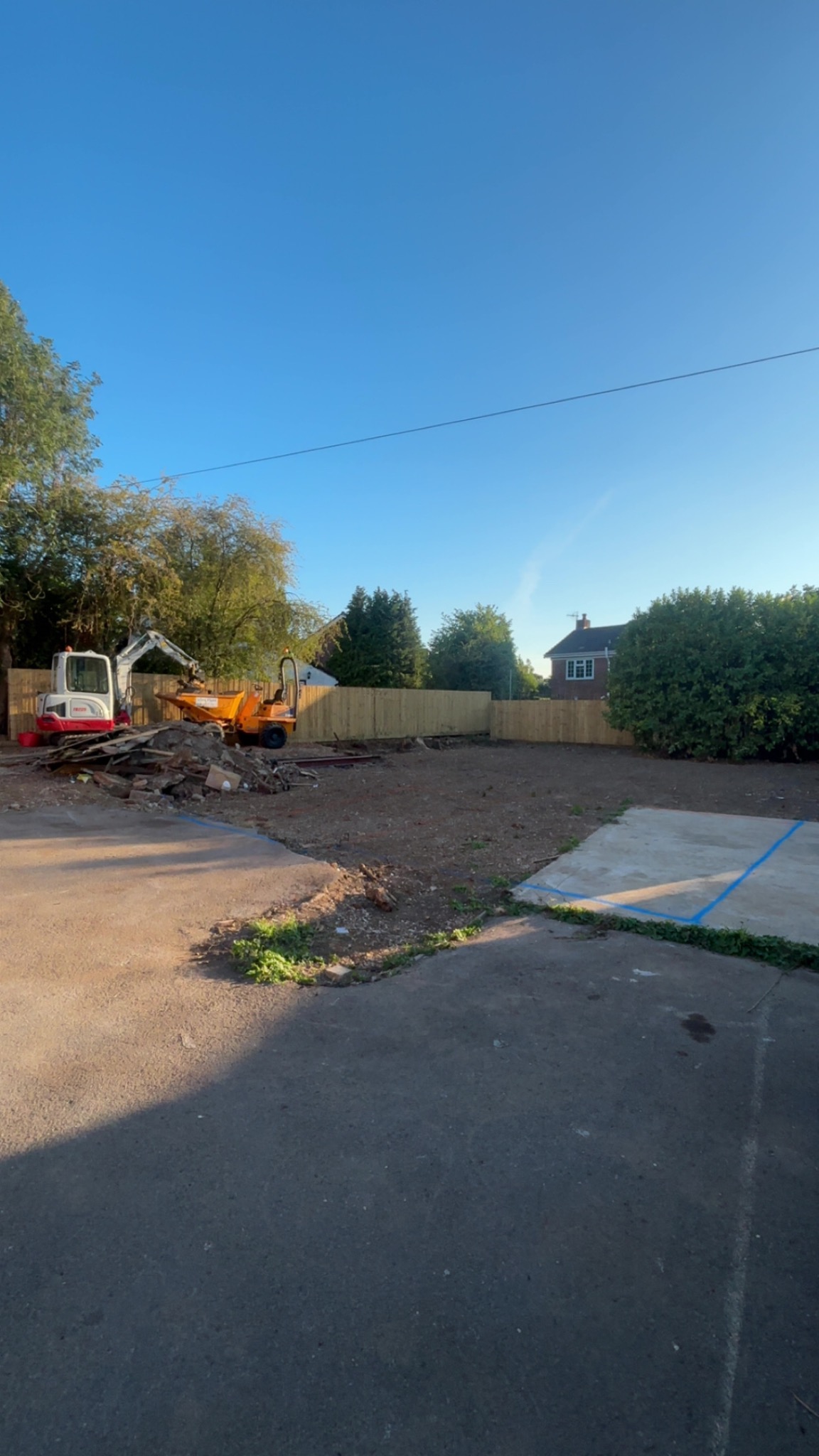 Cleared residential site ready for further works